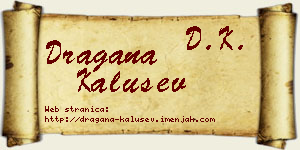 Dragana Kalušev vizit kartica